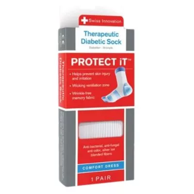 זוג גרבי בריאות Protect It - לבן