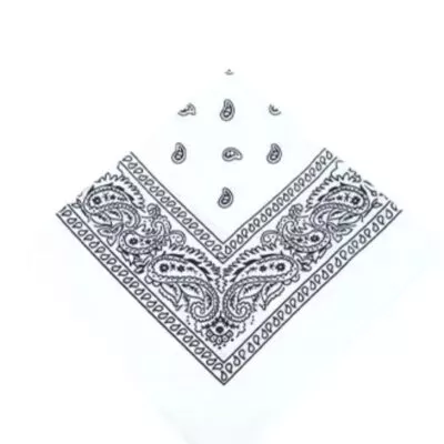 בנדנה צבעונית - לבן